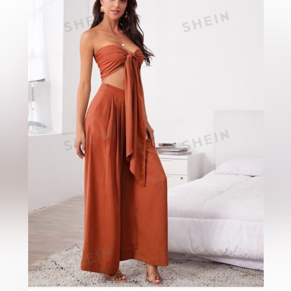 Shein two-piece set - Large - Burnt Orange